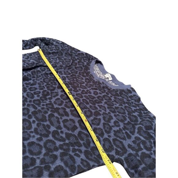 Splendid pj set - long sleeve jogger pants - sz small- leopard thermal waffle bl - Picture 4 of 12
